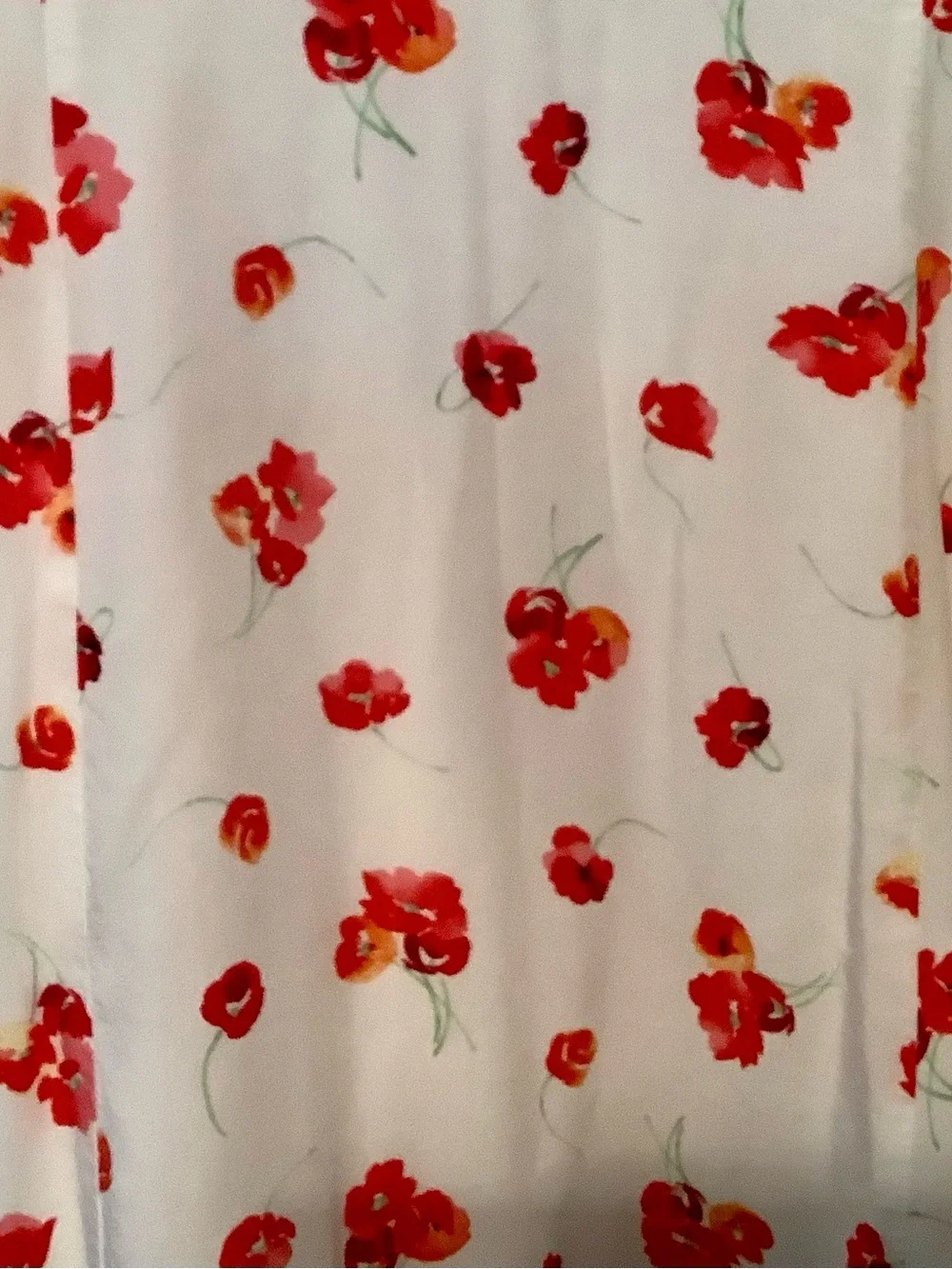 GAP White Mini Dress with Red Floral Print
